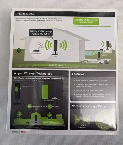 Amped Wireless WA12 High Power Omni-Directional 12dBi WiFi Antenna New - Picture 3 of 8