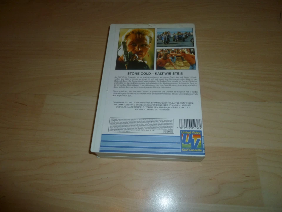VHS Film - Stone Cold - Kalt wie Stein - Brian Bosworth - Videokassette - Bild 2 von 2