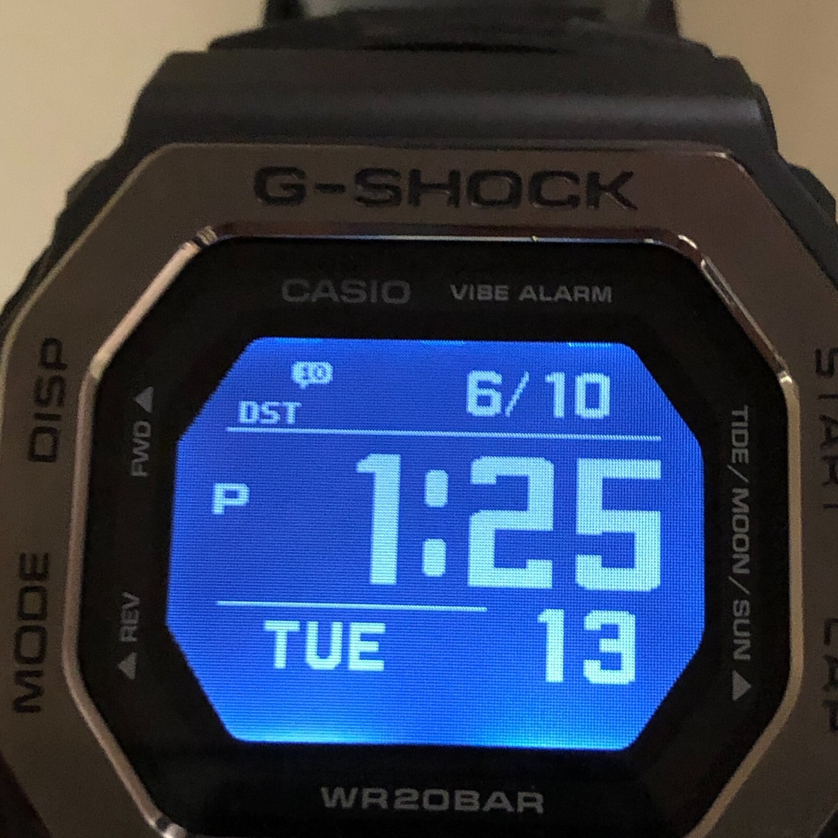 Casio G Shock Men GBX-100 Sport Black Rubber Quartz Digital 46mm