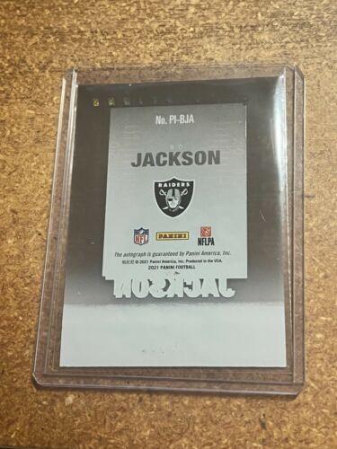 2021 Panini Pinnacle Inscriptions # PI-BJA Bo Jackson Auto Numbered 31/50 - Picture 2 of 2
