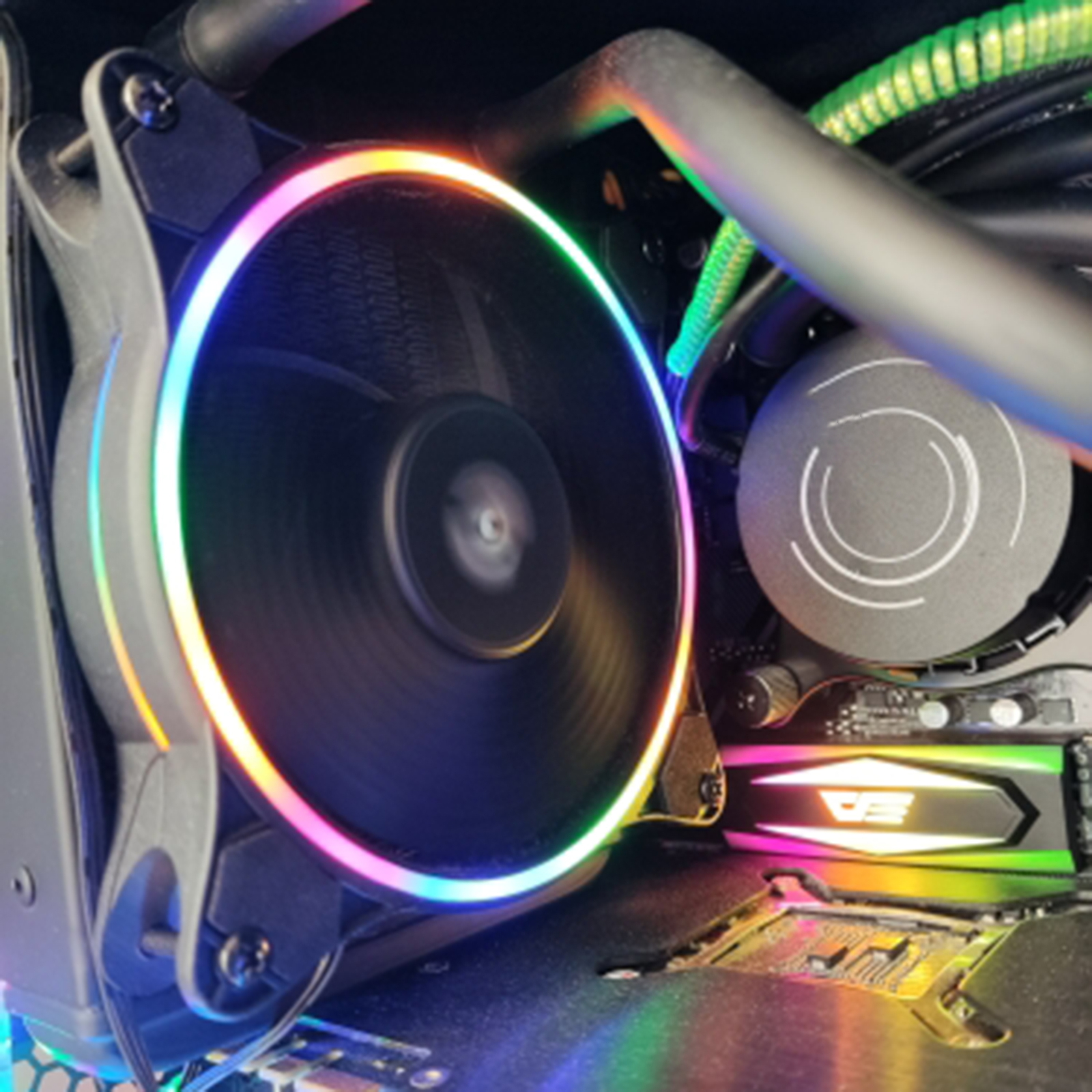 Pc Fan Splitter Cable Space Saving Reliable 4 Pin 1 to 5 Pwm Fan Hub Nylon Mesh eBay