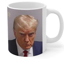 Donald Trump Mugshot  MAGA Coffee Mug - President 45 & 47 - Funny Great Gift