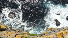 Landscape rocks sea cliff nature Custom Gaming Mat Desk