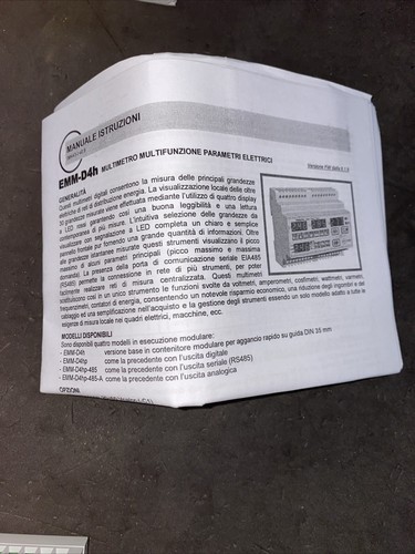 Contrel Electrical Meter EMM-D4hp Electrical Multi Meter Model EMM-D4hp-485 - Picture 5 of 6