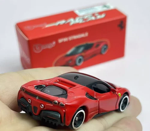 Bburago 1:64 Rojo Ferrari SF90 Carreras Modelo Deportivo Juguete Diecast Metal Coche Nuevo - Imagen 2 de 5