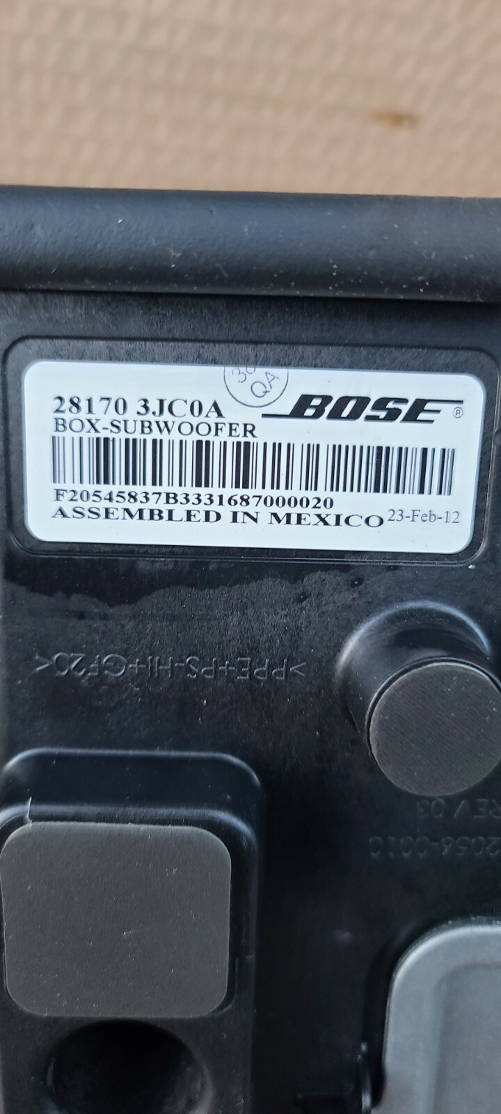 2013 - 2015 Infiniti Jx35 Qx60 Bose Subwoofer Speaker Box 28170