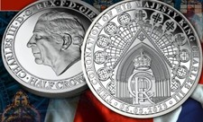 2023 Gibraltar Half Crown Coronation of King Charles III  BU Encapsulated