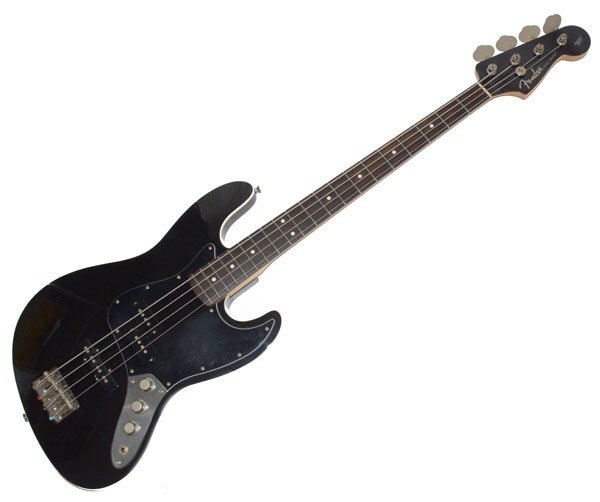 Electric Bass Guitar USED Fender Japan Aerodyne Jazz Black Right 