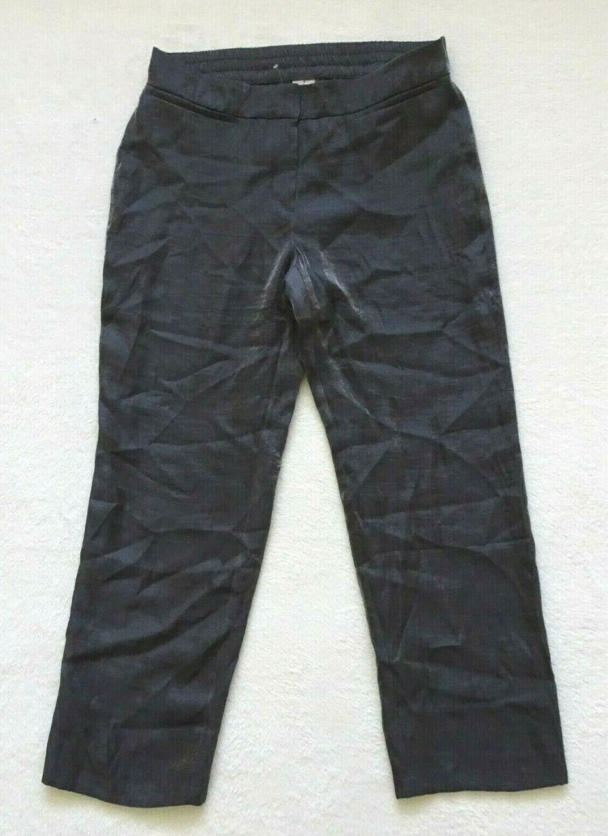 Chicos Travelers Gray Pants Size 12 Chicos Size Metallic Sheen