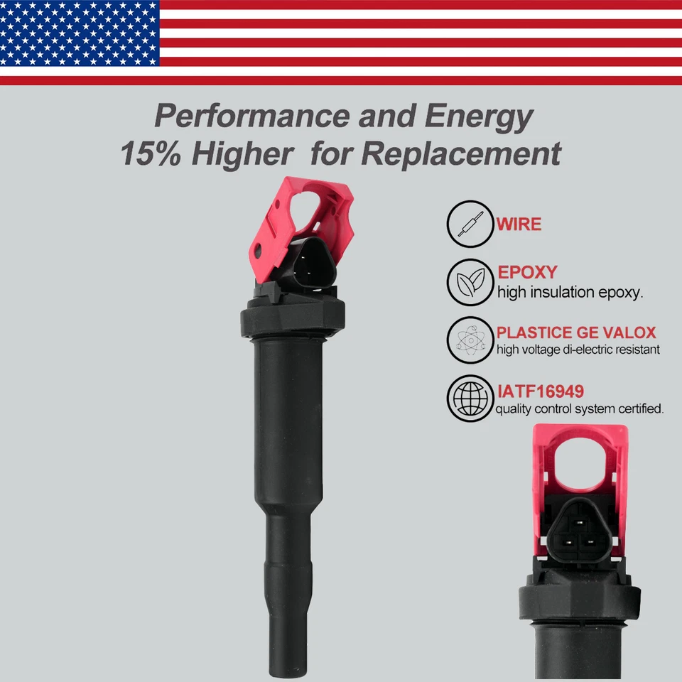 8X Ignition Coils + 8X Spark Plugs OEM For BMW 535i 550i 650i 750i X5 X6 UF592 - Image 3 of 4