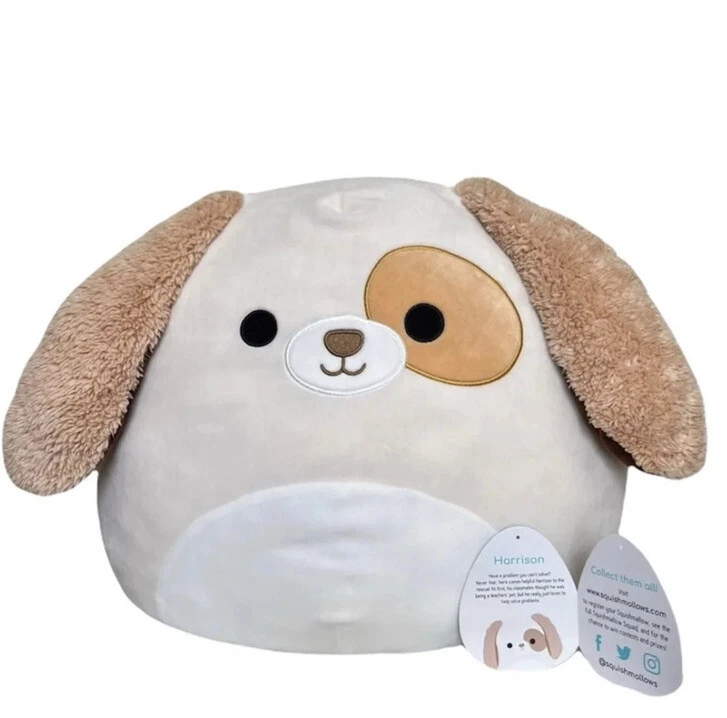 Squishmallow Harrison The Dog 16 inch Soft Plush Pillow Target Kellytoy Rare NWT