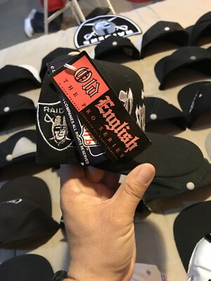 Vintage Drew Pearson NFL Raiders Snapback Hat Old English