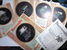 6 Vintage Colorful Burroughs Typewriter Advertisements thumbnail
