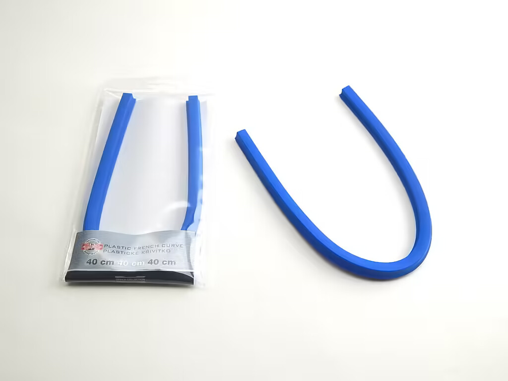 Koh-I-Noor Regla Curva Flexible 50 Cm Azul: Para Dibujo Técnico Y Patronaje - Se Ajusta A Cualquier Forma