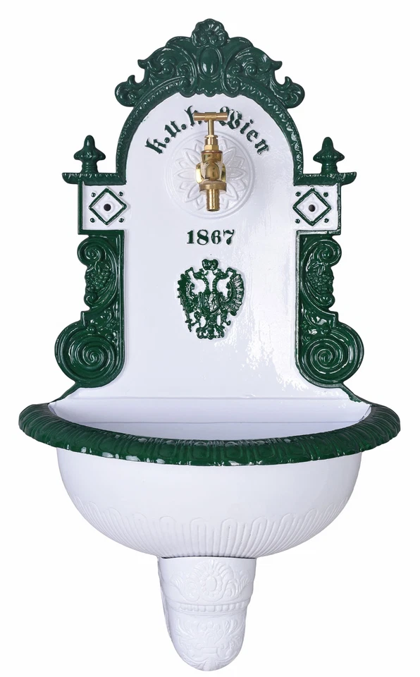 Gartenbrunnen Aluminium Brunnen Antik Wandbrunnen Springbrunnen Landhausstil