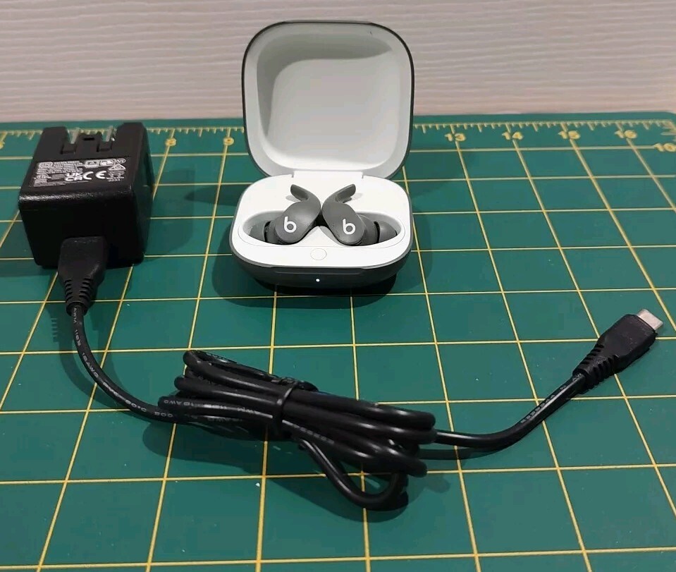 Genuine Apple Beats Fit Pro Earbuds A2577 with Case & Charger in Sage Gray
