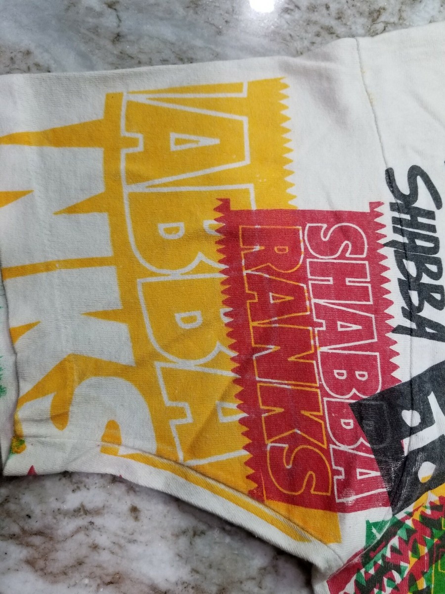 VINTAGE SHABBA RANKS EXTREME RARE EARLY 90s TOUR T-SHIRT OG RAP
