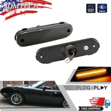 Front Bumper Smoked Amber Side Marker Signal Lights For MAZDA MX-5 MIATA 1990-05