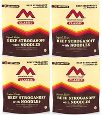 4 Pack-Mountain House Classic Beef Stroganoff with Noodles Survival Camping Food