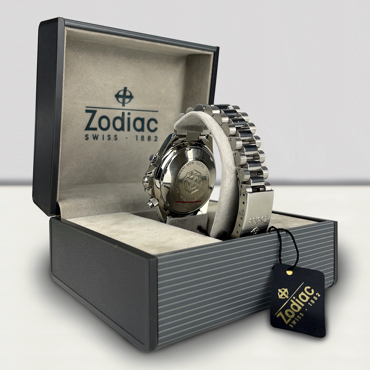 Zodiac Valjoux 406.32.12 Red Dot Chronograph SWISS MADE Zodiac Valjoux 406.32.12 Red Dot Chronograph SWISS MADE