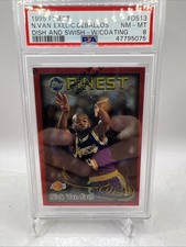 1995-96 Finest Dish & Swish #DS13 Nick Van Exel/Ceballos Lakers PSA 8