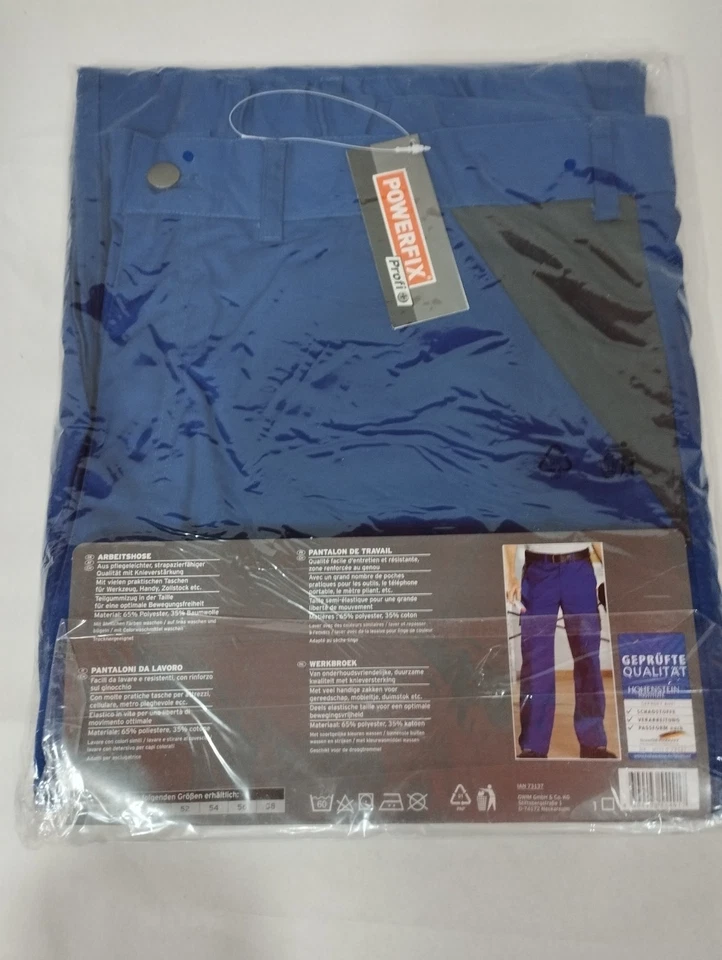 Arbeitshose, Powerfix, Gr. 58, Blau, mit Knieverstärkung, Neu, OVP - Bild 3 von 4