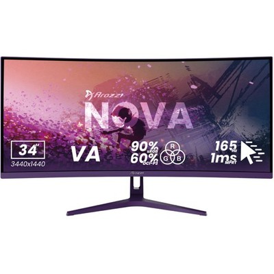 Arozzi Nova 34T2K165, Gaming-Monitor, 86,4 cm (34 Zoll), lila