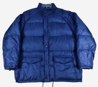 Vintage Oshkosh B Gosh Down Jacket Mens XL OVERSIZED Blue Quilted Puffer