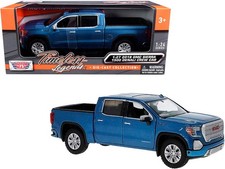 1/24 2019 GMC Sierra 1500 Denali Crew Cab Pickup Truck Blue Metallic - Motormax