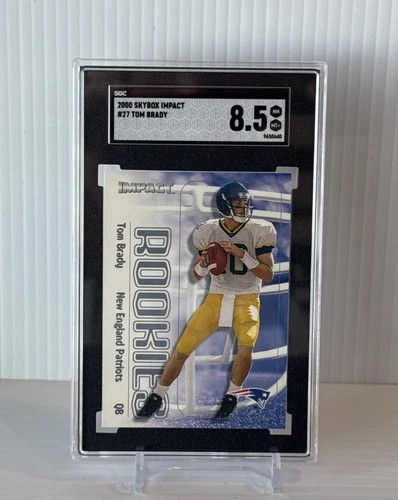 2000 Skybox Impact Tom Brady Rookie #27 New England Patriots SGC 8.5 Nm-Mt +