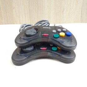 LOT 2 SEGA SATURN Cool Pad Controller Transparent Black HSS-0101 Region Free