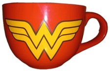 Wonder Woman LOGO Red Mug Ceramic 24 oz Soup Coffee Cup DC Comics
