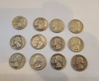 Lot of 12 Silver Quarters Pre 1965
