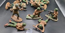 Vintage Marx Style Army Men Lot Hong Kong Matching Unmarked Figures 25 Ct