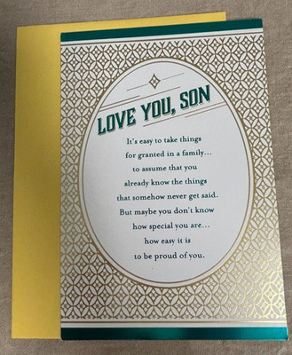 Happy Easter Greeting Card & Envelope ~ Love You, Son