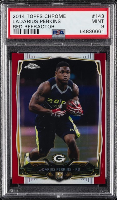 2014 TOPPS CHROME RED REFRACTOR #143 LADARIUS PERKINS ROOKIE RC #/25 PSA 9