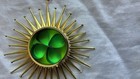 Lot of 6 1968 Panaura Green Gold Starburst Plastic and Foil Christmas Ornaments — photo 8