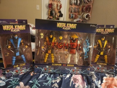 Mortal Kombat Klassic Scorpion vs Raiden Deluxe 2-Pack, Subzero, Scorpion