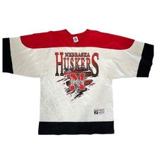 Vintage Nebraska Huskers Logo 7 Shirt Medium Ripped Graphic Jersey Style USA