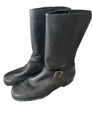 Lauren Ralph Lauren Roselle Black Leather Riding Boots Womens Size 9 1/2B