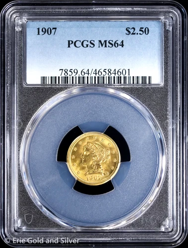US Gold-1907 $2.50 Liberty Head Quarter Eagle (PCGS MS 64)