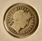 1914 Silver Mercury Dime, VG Condition