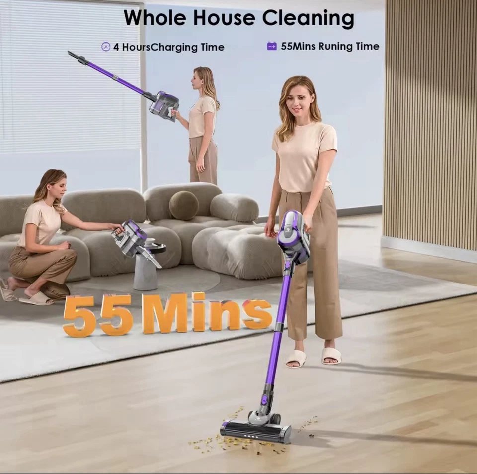 Leichter kabelloser Staubsauger X6M Beutellos 55 Min Akku | Dyson Alternative - Bild 4 von 4