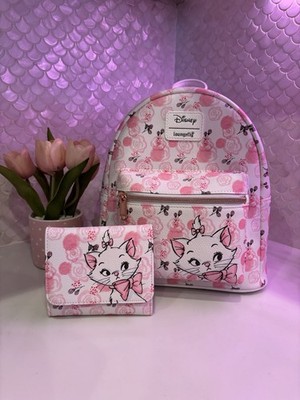 Hard to find Loungefly Disney the Aristocats Marie flowers matching set 