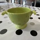 This is a Vintage Fiestaware Avocado Green Pedestal Sugar Bowl (no lid)