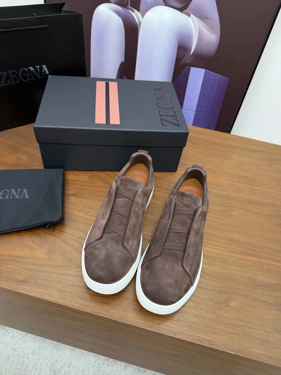 Suede Casual Brown Ermenegildo Zegna Shoes for Men for sale | eBay