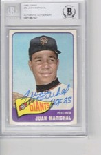 1965 Topps Juan Marichal #50, Authentoc Autograph, #00013667527, BGS