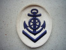 297) Marina Militare - Distintivo Manica Distintivo Carriera - Macchinista - Bianco/Blu