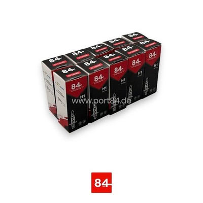 10x PORT84 H1 12V 55W Halogen Car Lamps P14, 5s Pear Bulb