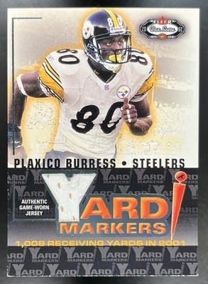 Plaxico Burress 2002 Fleer Box Score Yard Markers Jerseys Steelers